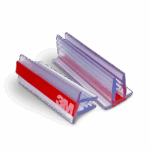 Perfil plástico porta stopper com fita 3M VHB